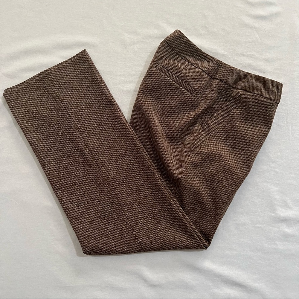 Rafaella Brown Textured Dress Trousers